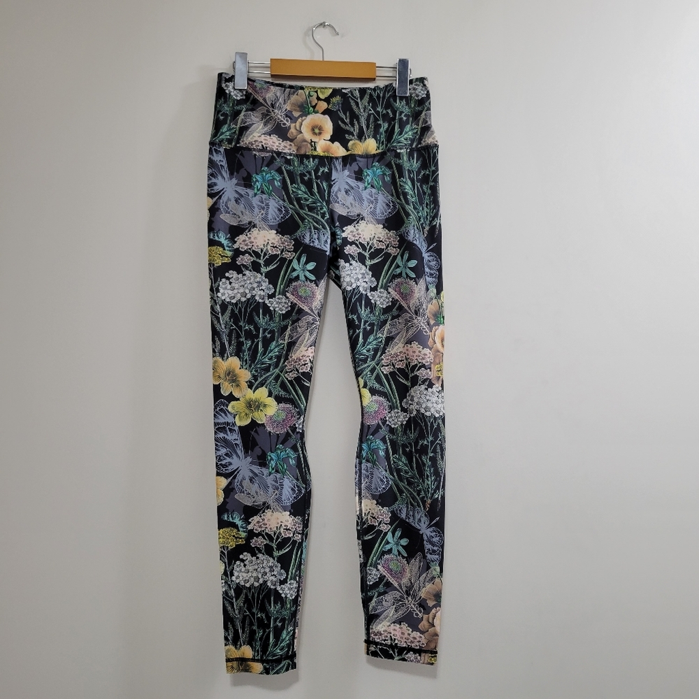 Playground floral and butterfly print leggings L
